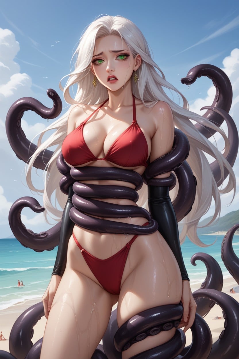 Defeated, Pink Lips, Stylized Figure Hentai AI Porn