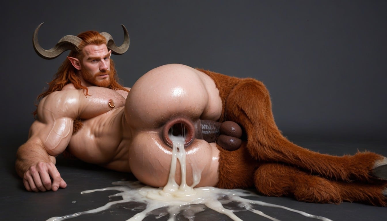 Cream Pie, Goat Tail, Flared Equicock AI Gay Porn