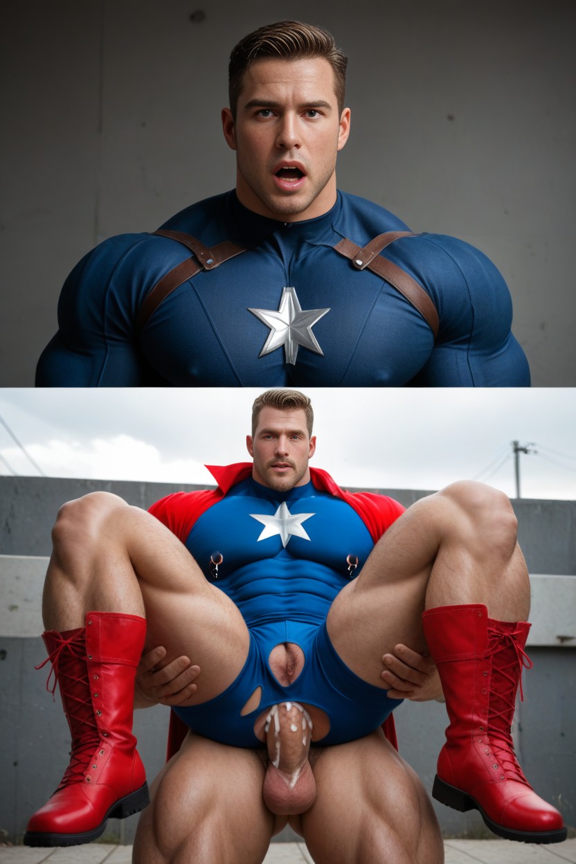 Beefy, Full Nelson, Cumshot AI Gay Porn