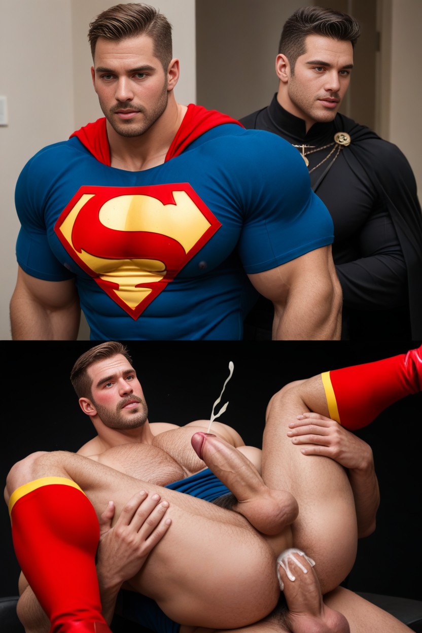Huge, Full-face Blush, Very Micro Penis AI Gay Porn