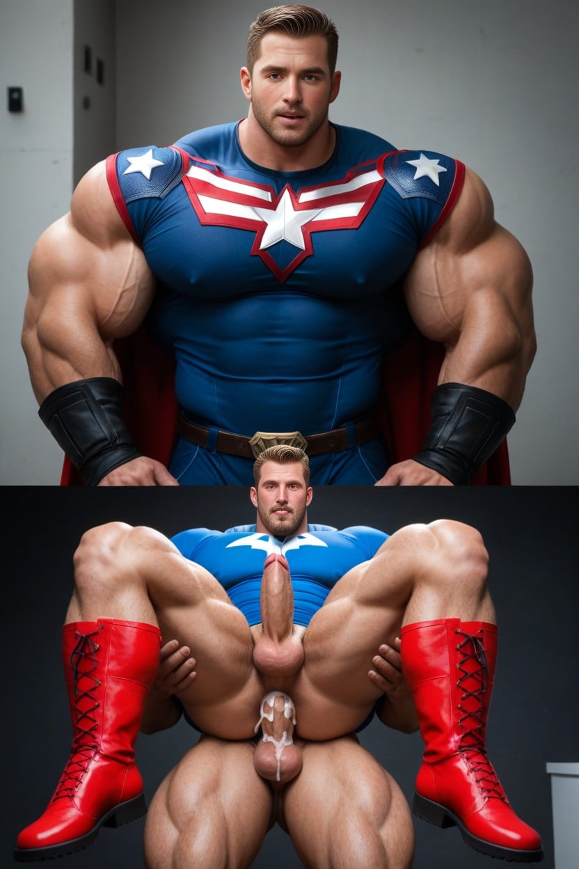Ahegao, Massive Muscles, Cosplay AI Gay Porn