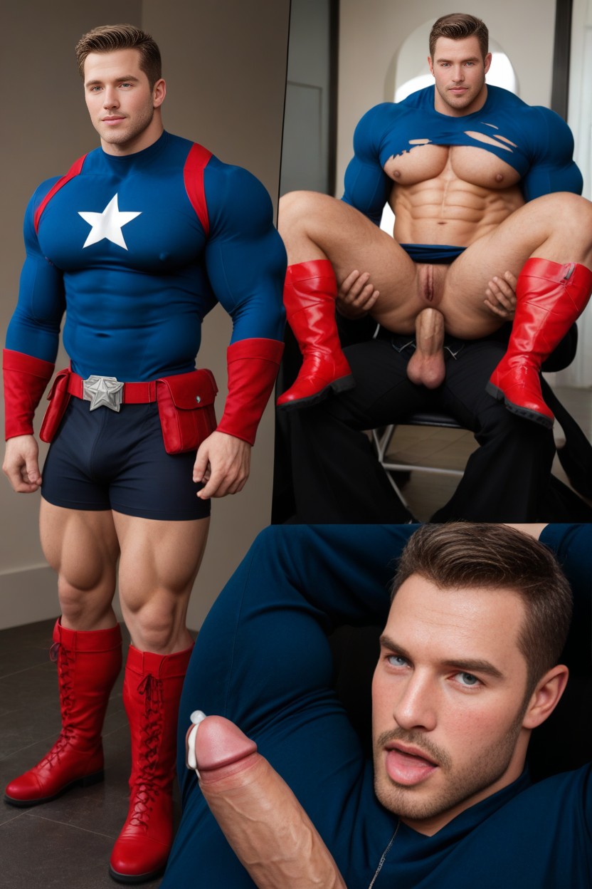 Only Men, Vagina Where Penis Should Be, Nipple Rings AI Gay Porn