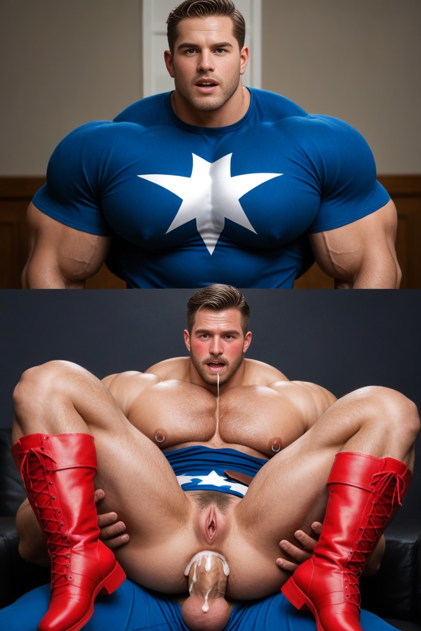 A Man, Ahegao, Cumshot AI Gay Porn