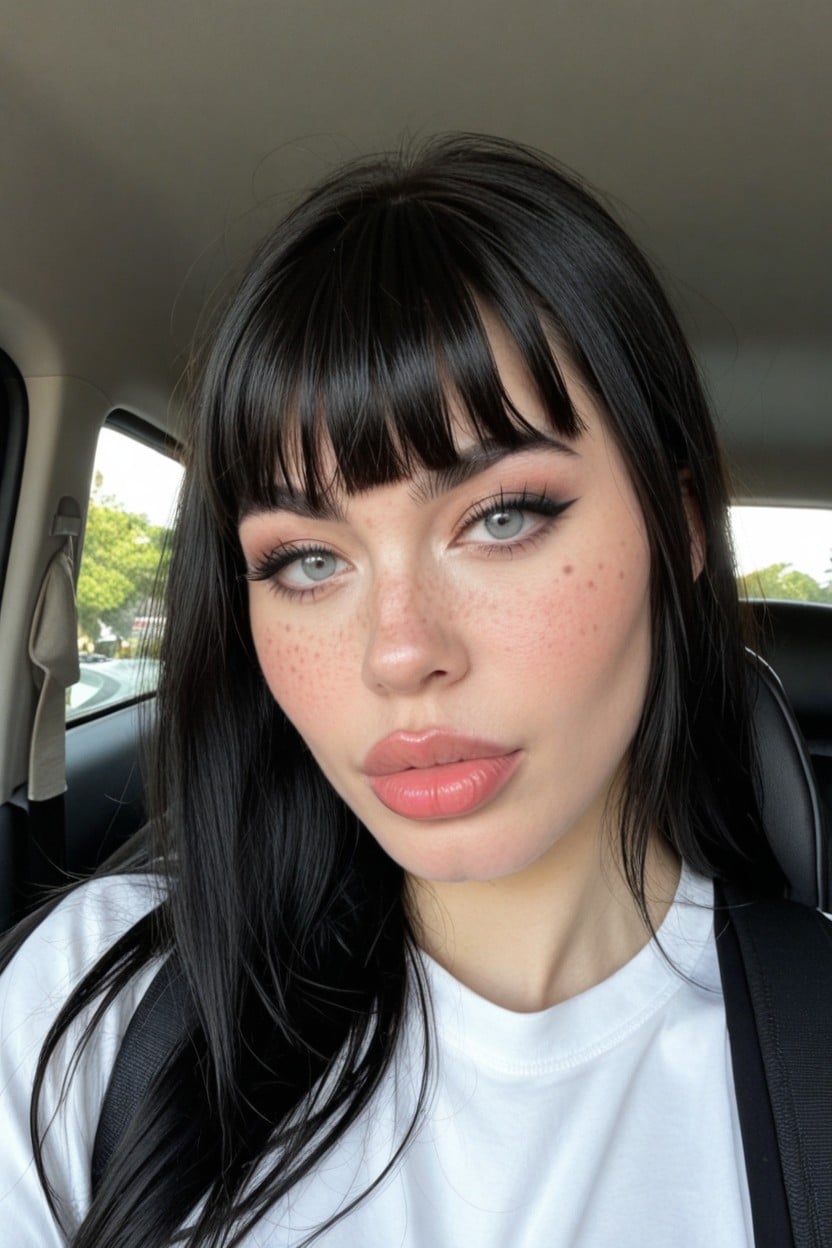 25+, Seductive Face, Albino Colored Skin AI Porn