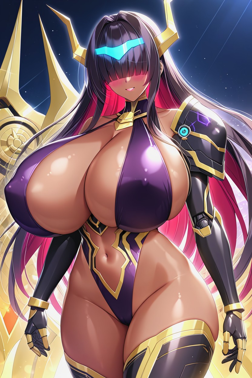 Headband, Glowing Eyes, Sideboob Hentai AI Porn