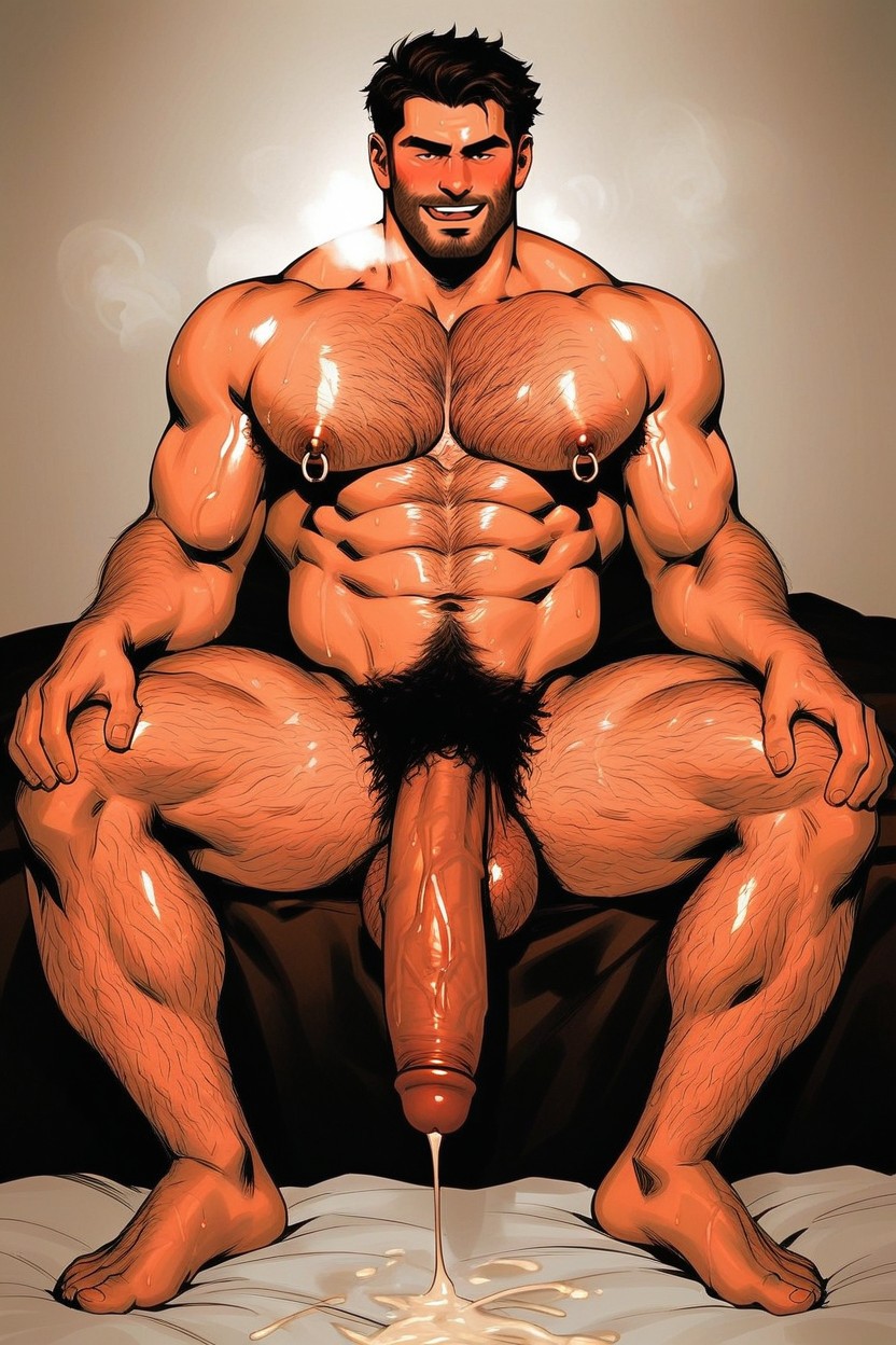 Pubic Hair, Large Sized Balls, Body Hair AI Gay Porn