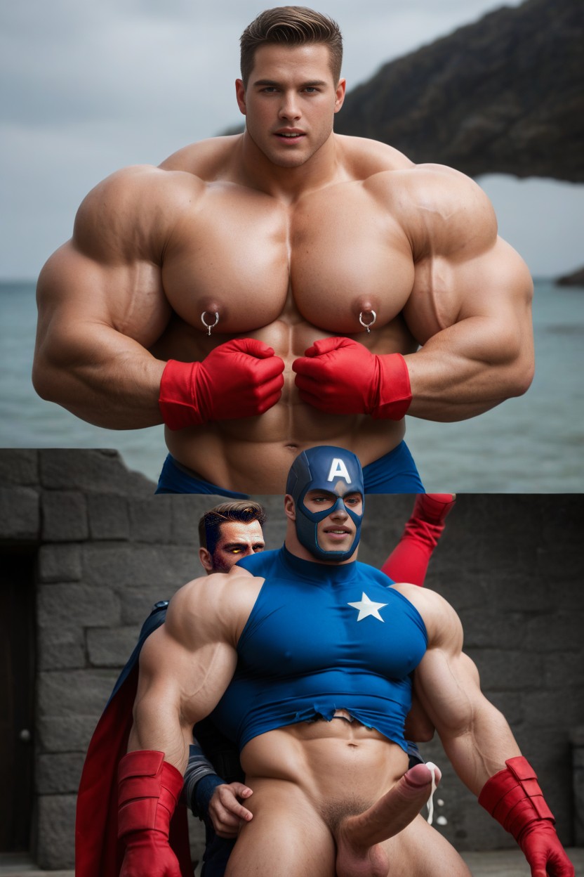 Huge, Big Ass, Oversized Muscles AI Gay Porn