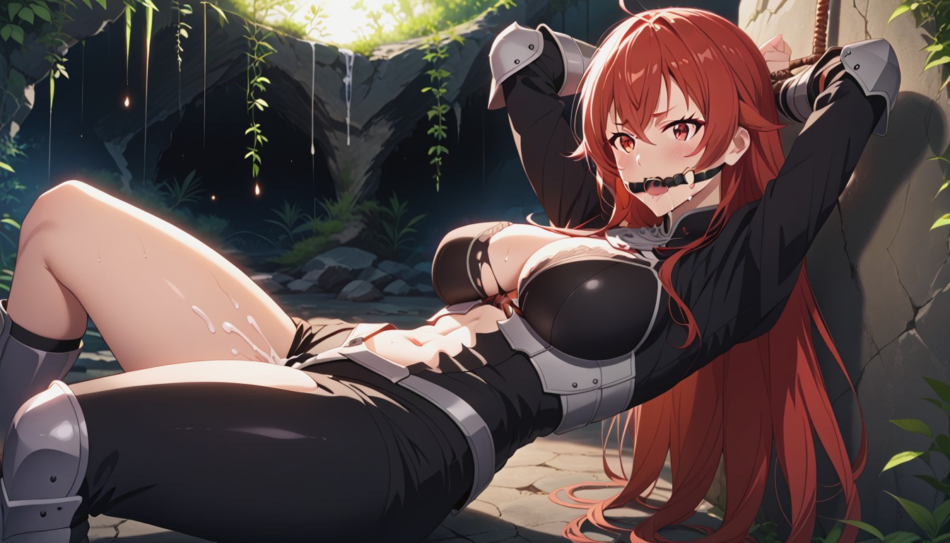 Red Hair, Skinny, Hogtied Hentai AI Porn
