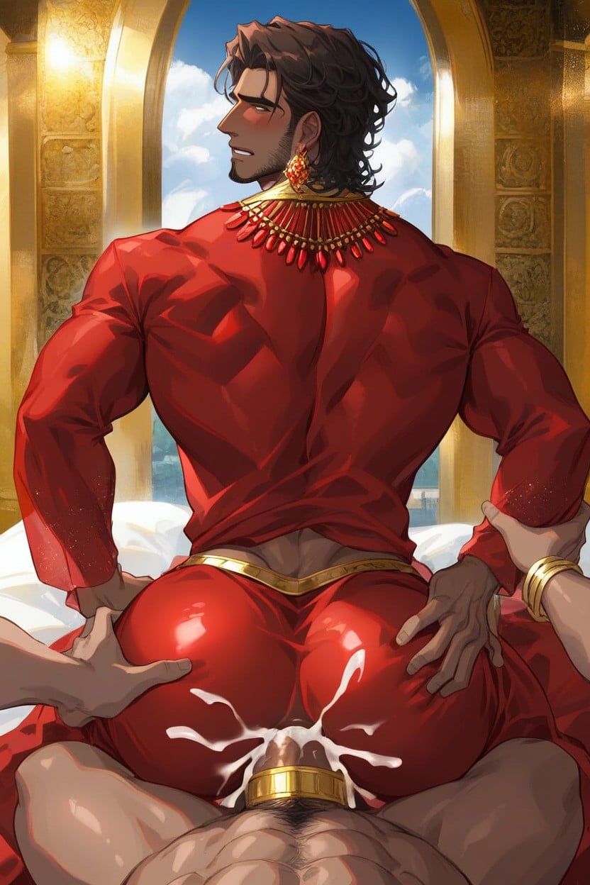 Ancient Persia, Luxurious House, Wide Angle AI Gay Porn