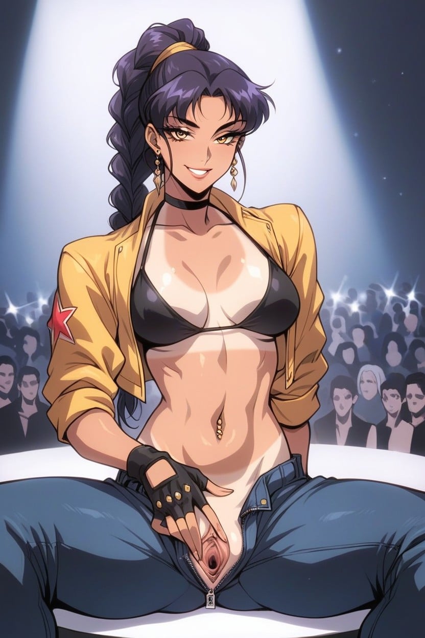 Best Detailed Hair, Kpop Stage, Navel Piercing Hentai AI Porn