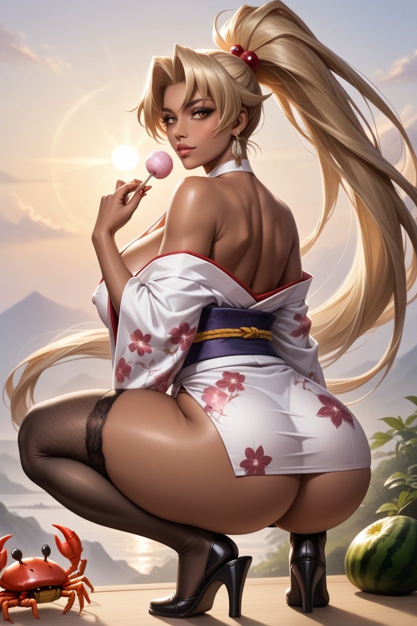 Brown Skin, Married Womans Sexy Butt, Brown Skin Hentai AI Porn