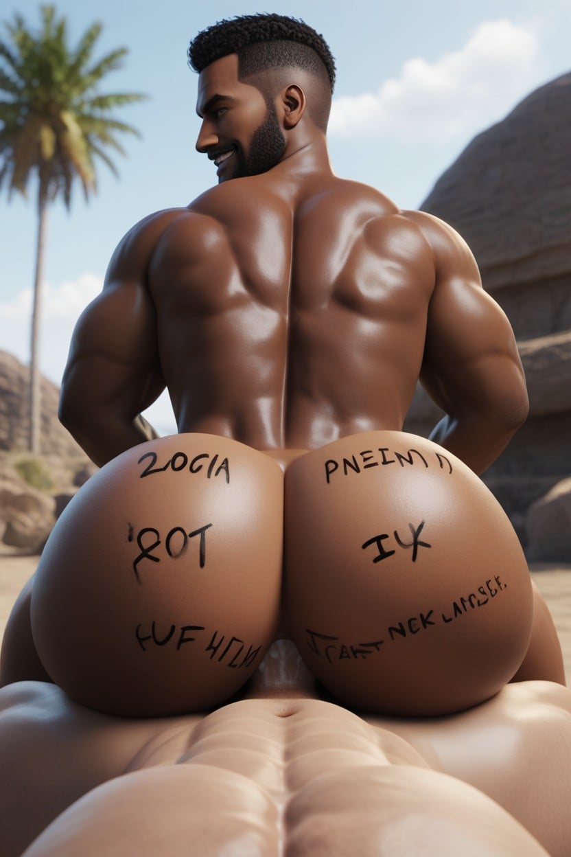 Riding, Bottom Kills White Tops With His Hole, Muscular AI Gay Porn