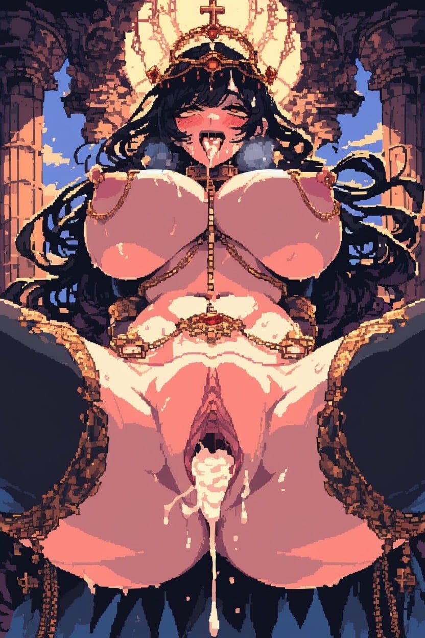 Nipple Chain, Heavily Breathing, Goddess Hentai AI Porn