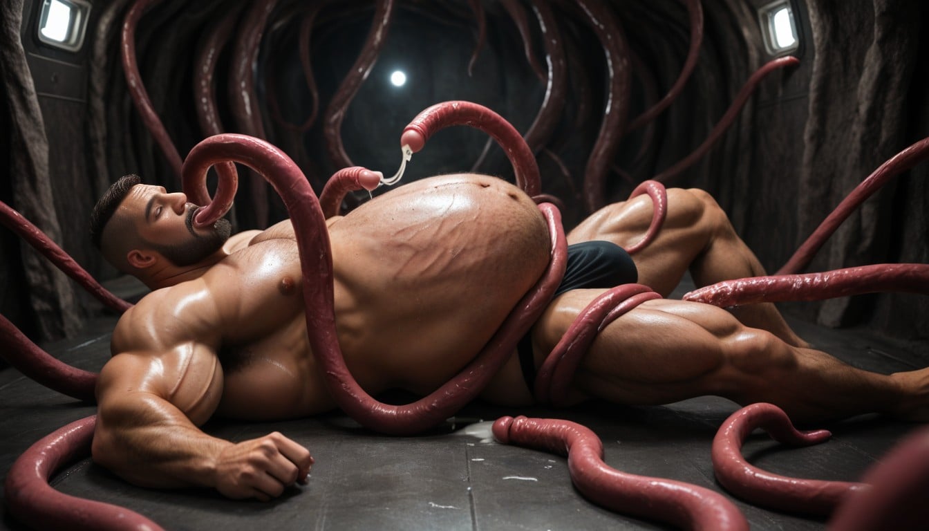 Upper Muscular Abs Keeps Shape, Ovomorph, Underwear Bulge AI Gay Porn