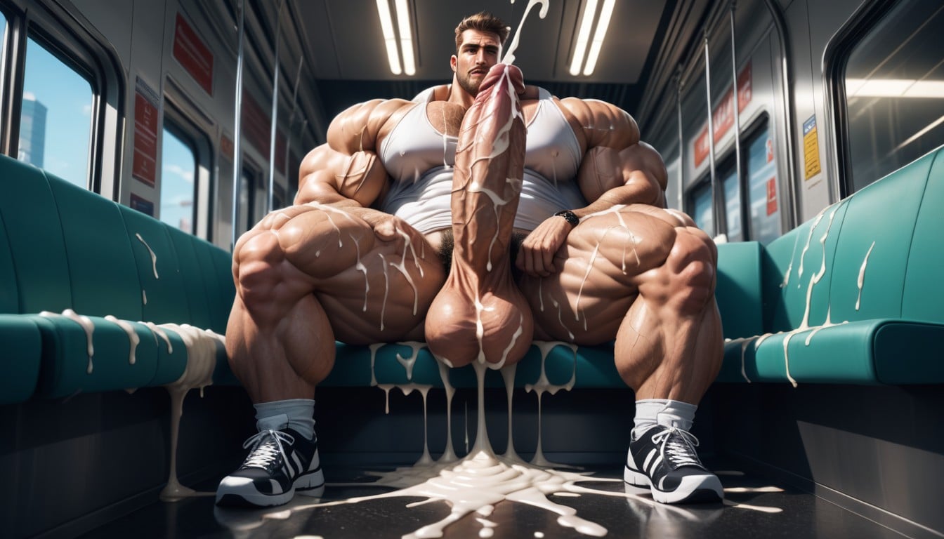 Oversized Hyper Gigantic Penis, Insane Giant Extreme Impossible Muscles, Penis Bigger Than Body AI Gay Porn