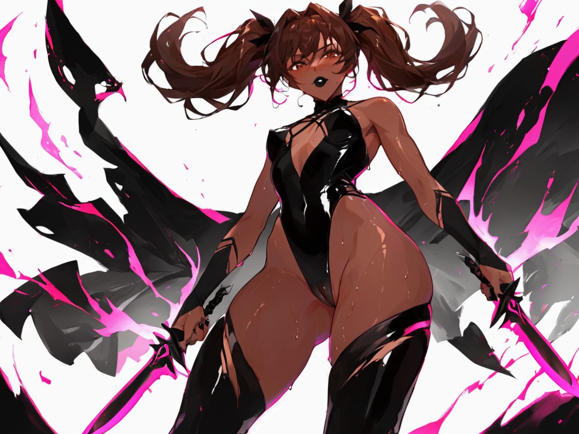 Low Chest Width, Heavy Shadow On Woman, Dark Background Hentai AI Porn