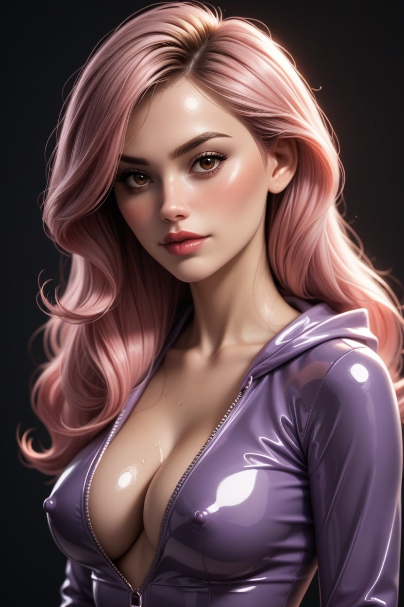 Long Length, Embarrassed , No Background Shemale AI Porn