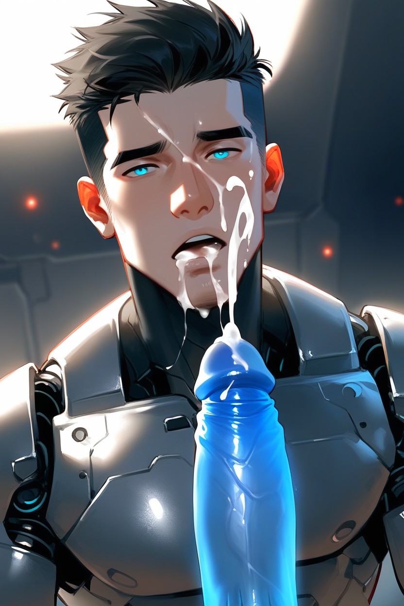 Cumshot, Erect Penis, In The Control Room AI Gay Porn
