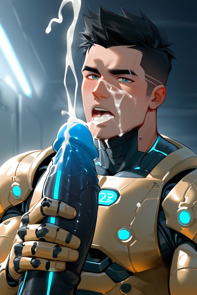 On A Spaceship, Muscles, Erect Penis AI Gay Porn