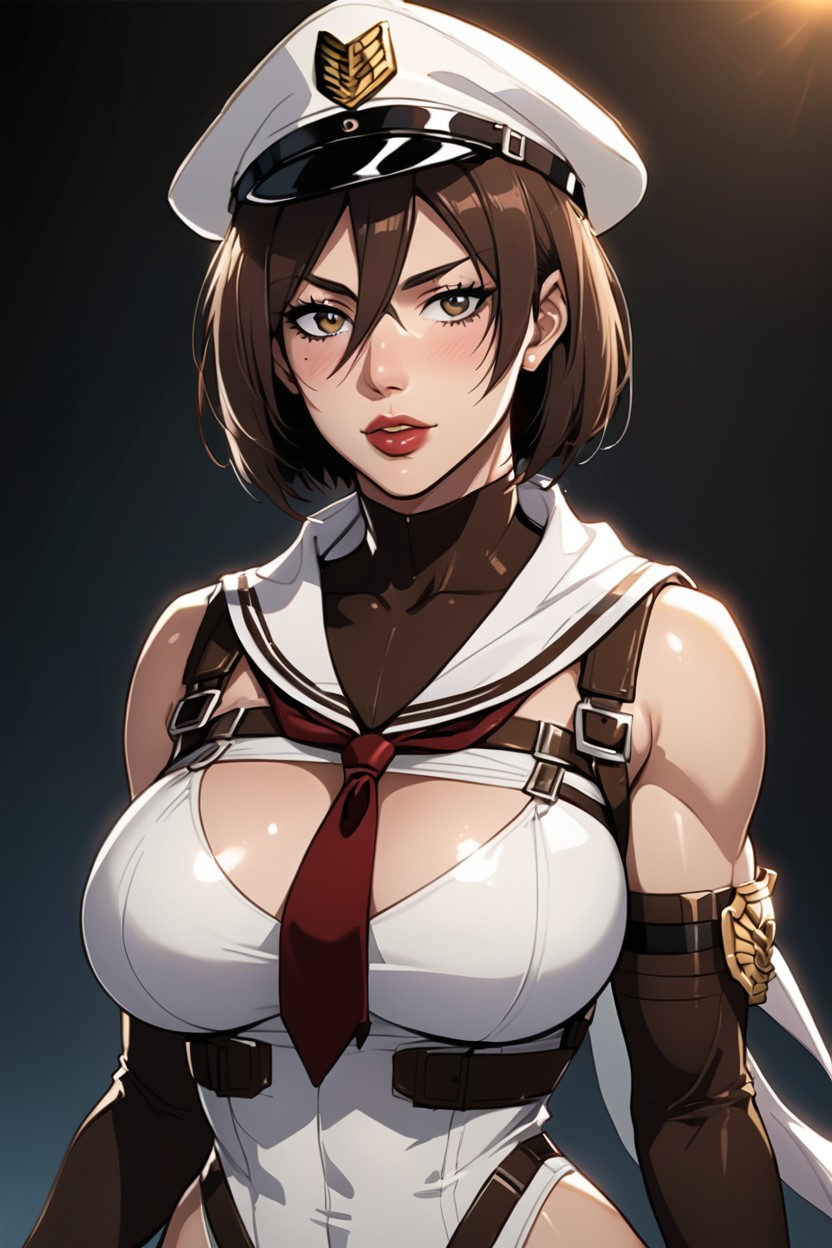 25+, Fair Skin And Large, Mikasa Hentai AI Porn