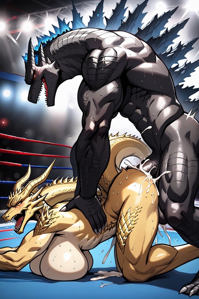 Wrestling, 25+, Side View Furry AI Porn