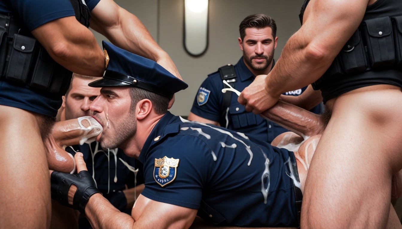Rear View, Looking, Muscular AI Gay Porn