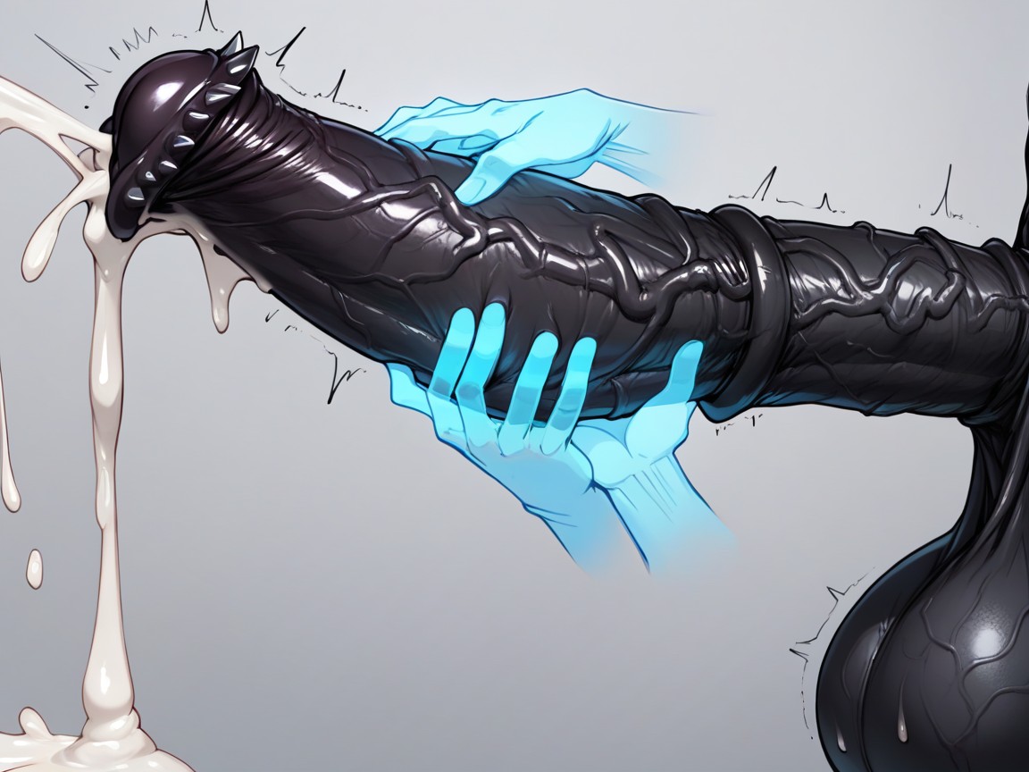 Black Penis Head, Barbs Along Shaft, Hyper Erection Penis Shemale AI Porn