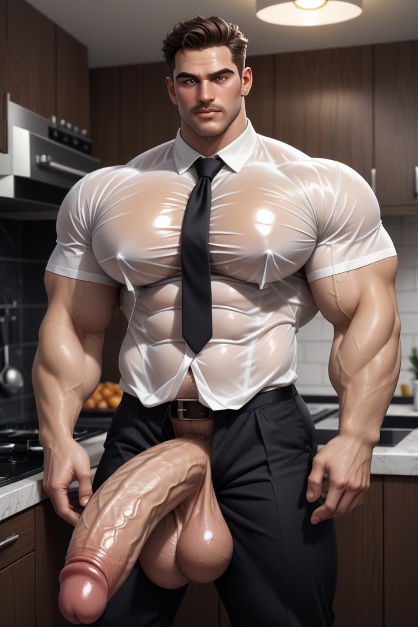 Gigantic, Tall, Oiled Body AI Gay Porn