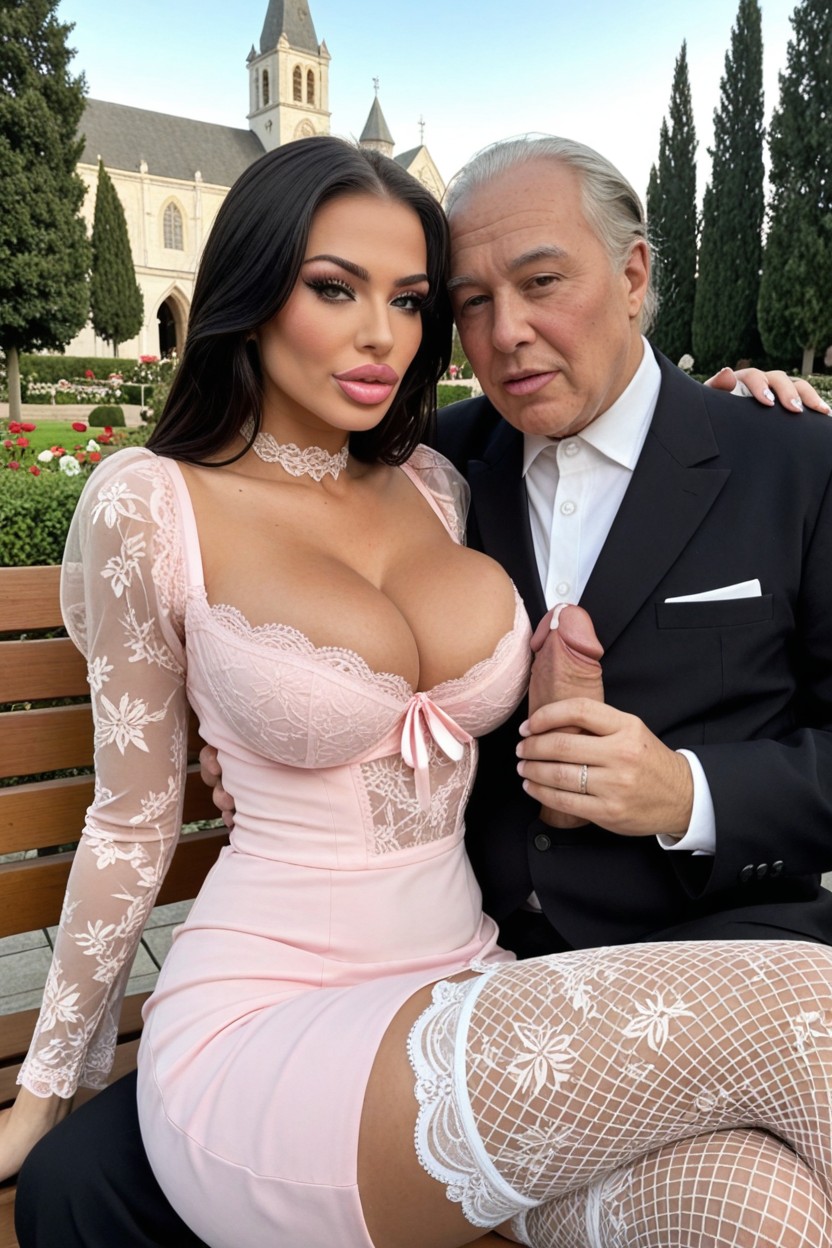 Short Length, Perfectly Shaped Full Lips, Extremely Pronounced Wasp Waist AI Porn