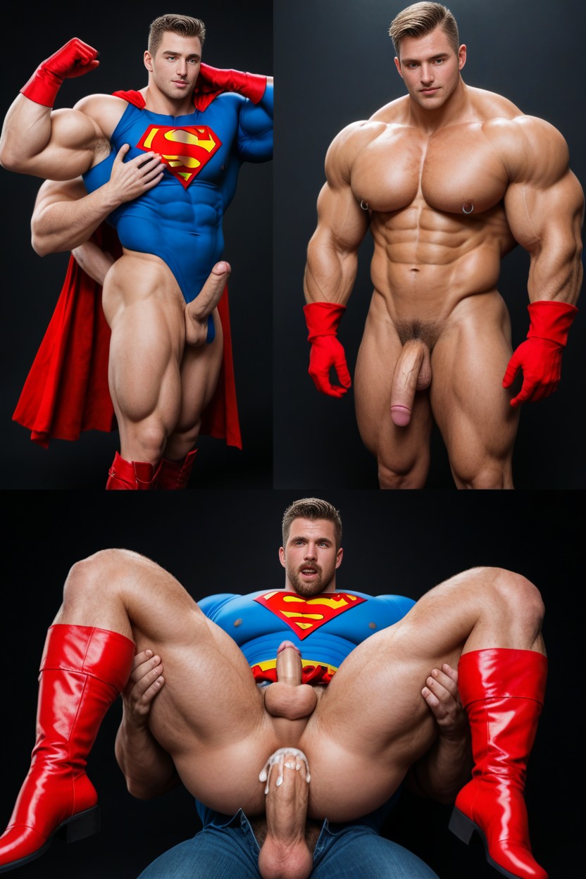 Big Ass, Beefcake, Red Gloves AI Gay Porn
