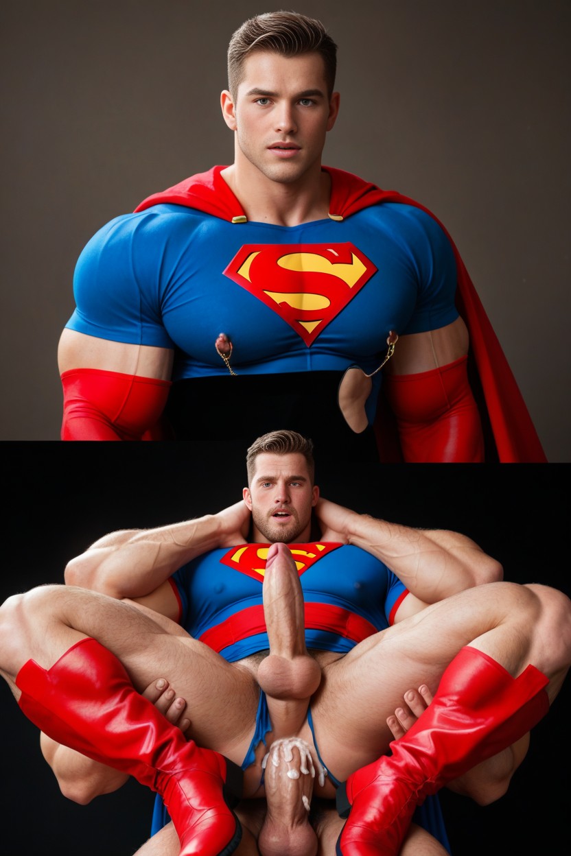 Oversized Muscles, More Muscles, Red Gloves AI Gay Porn