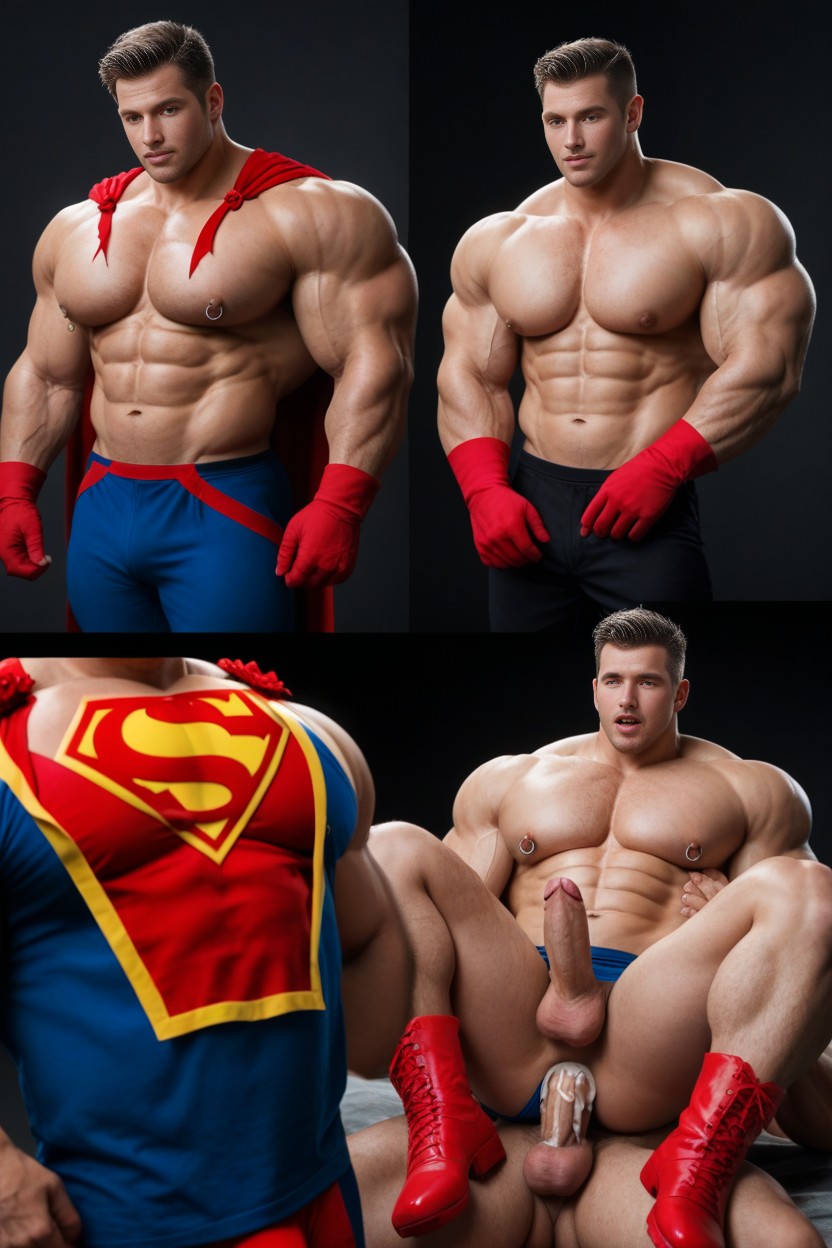 Big Ass, Before And After, Red Gloves AI Gay Porn