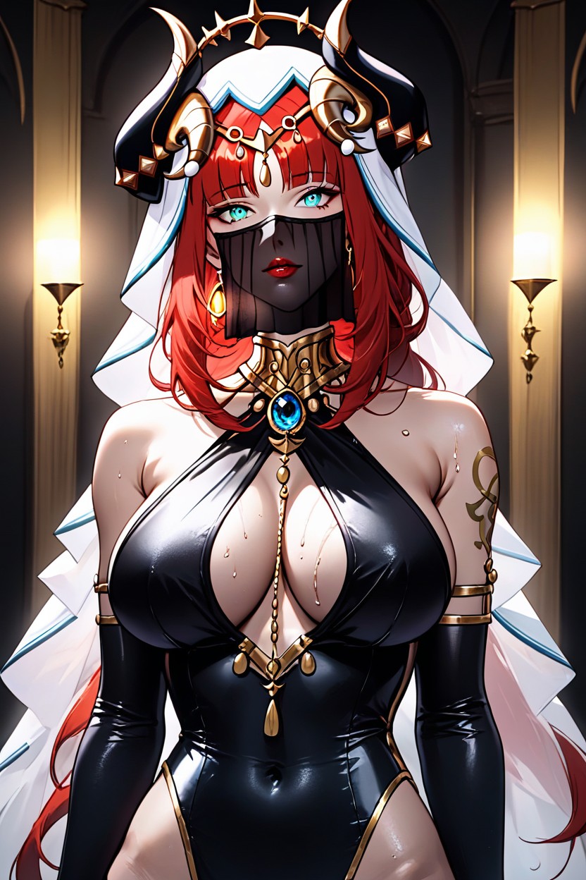 Oily Body, Wet, Detailed Face Hentai AI Porn