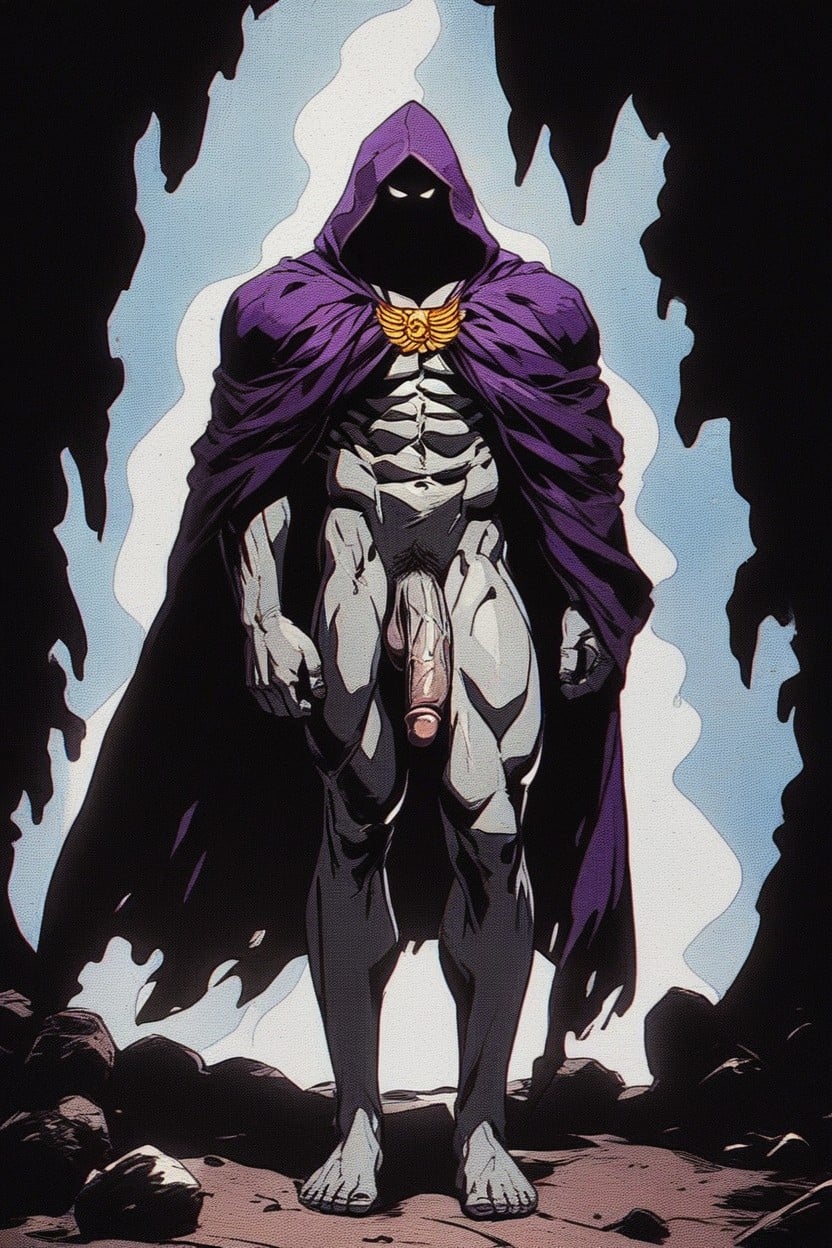 Black Beard, Stocky, Standing AI Gay Porn