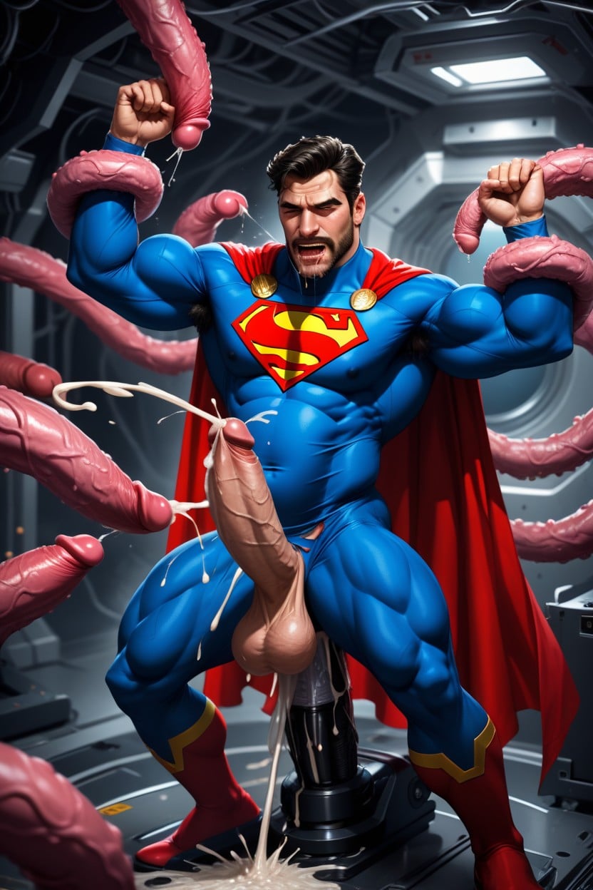Bulging Belly, Abdominal Bulge, Too Big To Fit AI Gay Porn