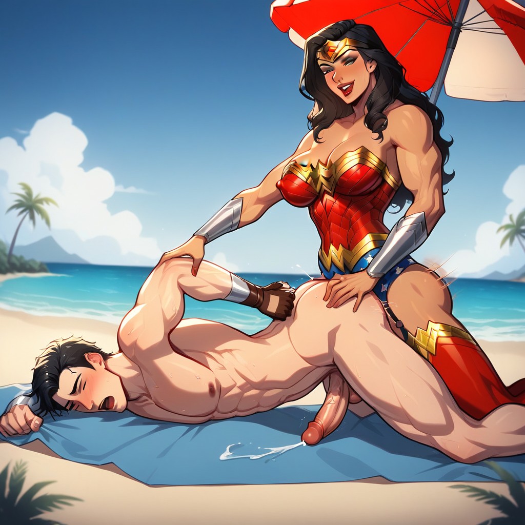 Amazonian, Pressing Into Male, Male Being Fucked Hentai AI Porn