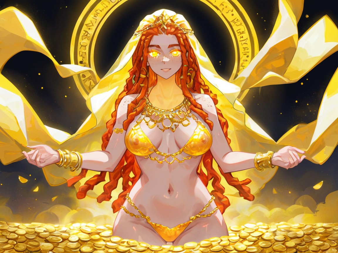 Magical Coin, Freckles, Tan Skin Hentai AI Porn