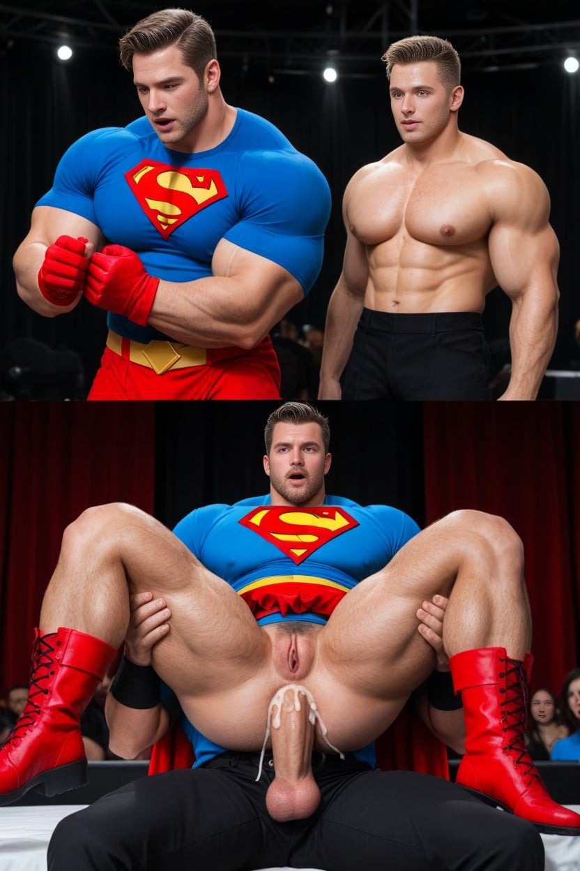 Very Micro Penis, Only Men, Red Gloves AI Gay Porn
