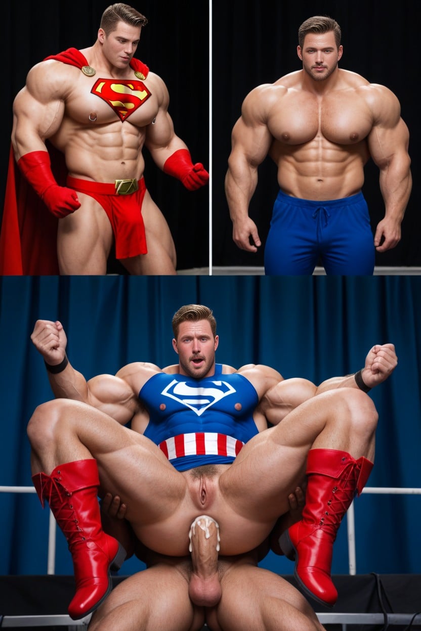 Full-face Blush, Humiliated, Hyper Massive Pecs AI Gay Porn