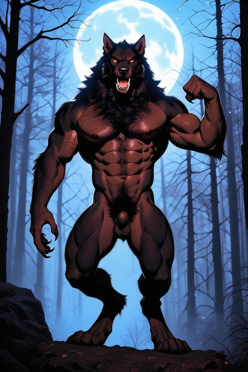 Average Sized Furry Sheath Penis, Muscular, 肌肉型 AI同性戀黃片