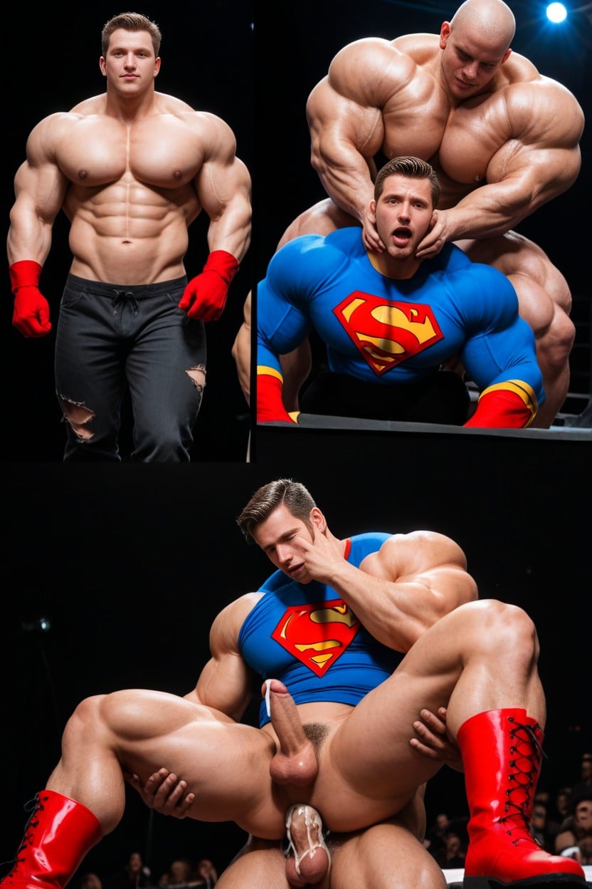 On Stage, Only Men, Beefcake AI Gay Porn