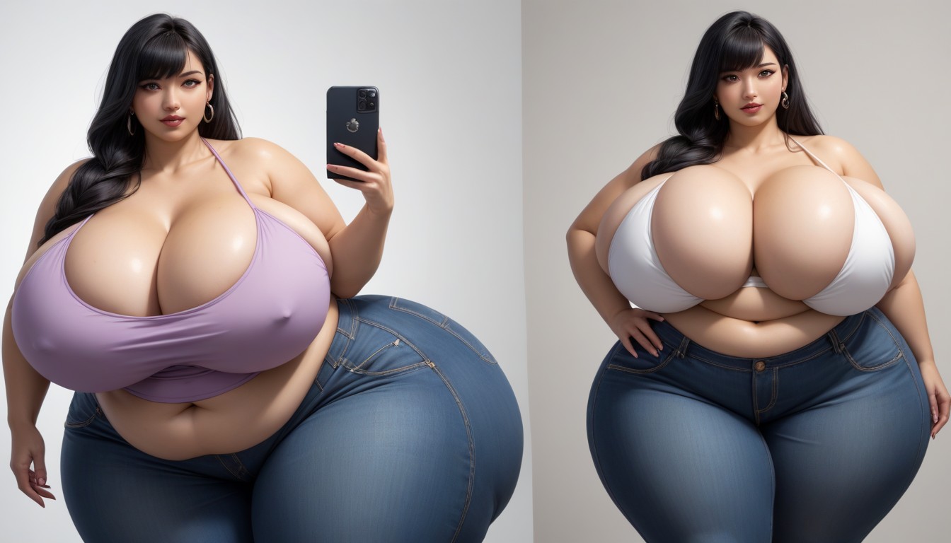 Most Gargantuan Breasts Expansion, Hyper Mega Fat Ass Expansion, Thick Thighs BBW AI Porn