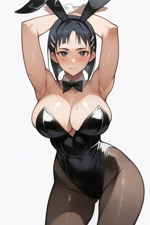 Bunny Costume, Large Breasts, Sweating Hentai AI Porn