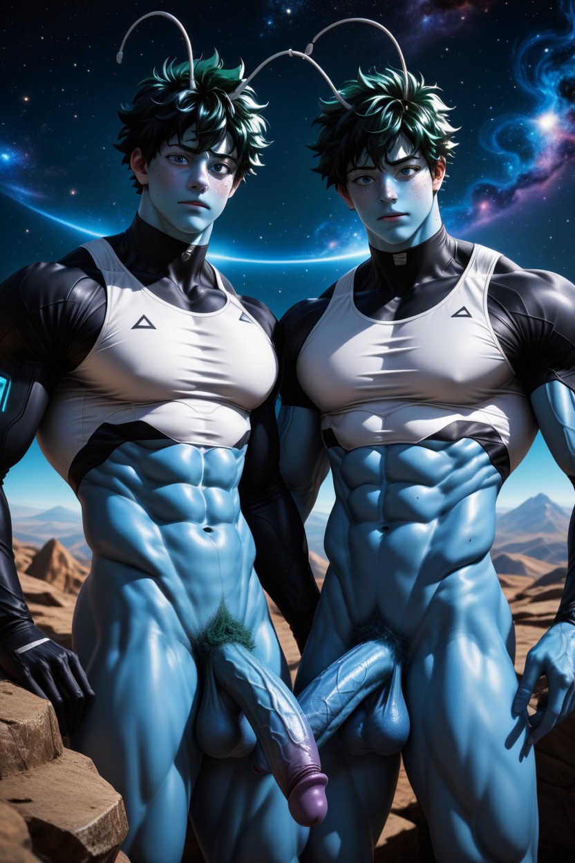 Big Cock, Blue Cock, Toned Body AI Gay Porn