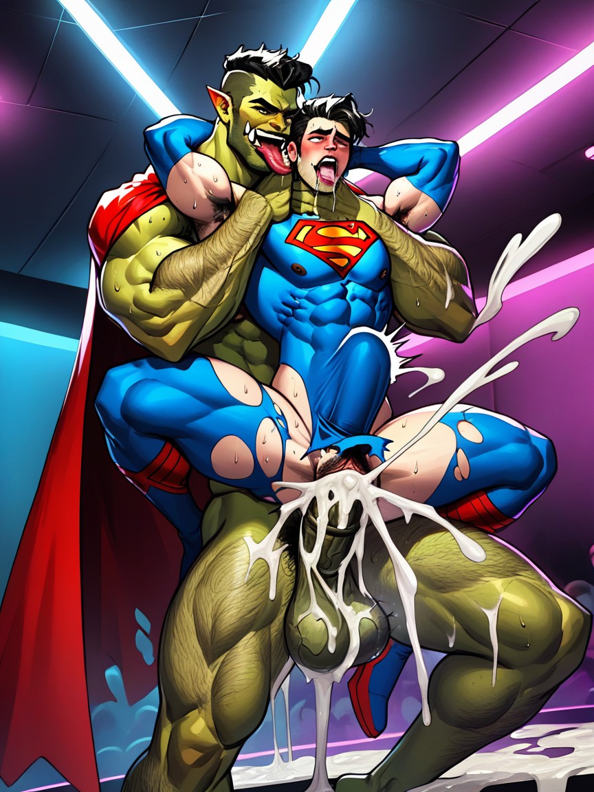 Dripping Cum, Overwhelming Pleasure, Orc Smirk AI Gay Porn