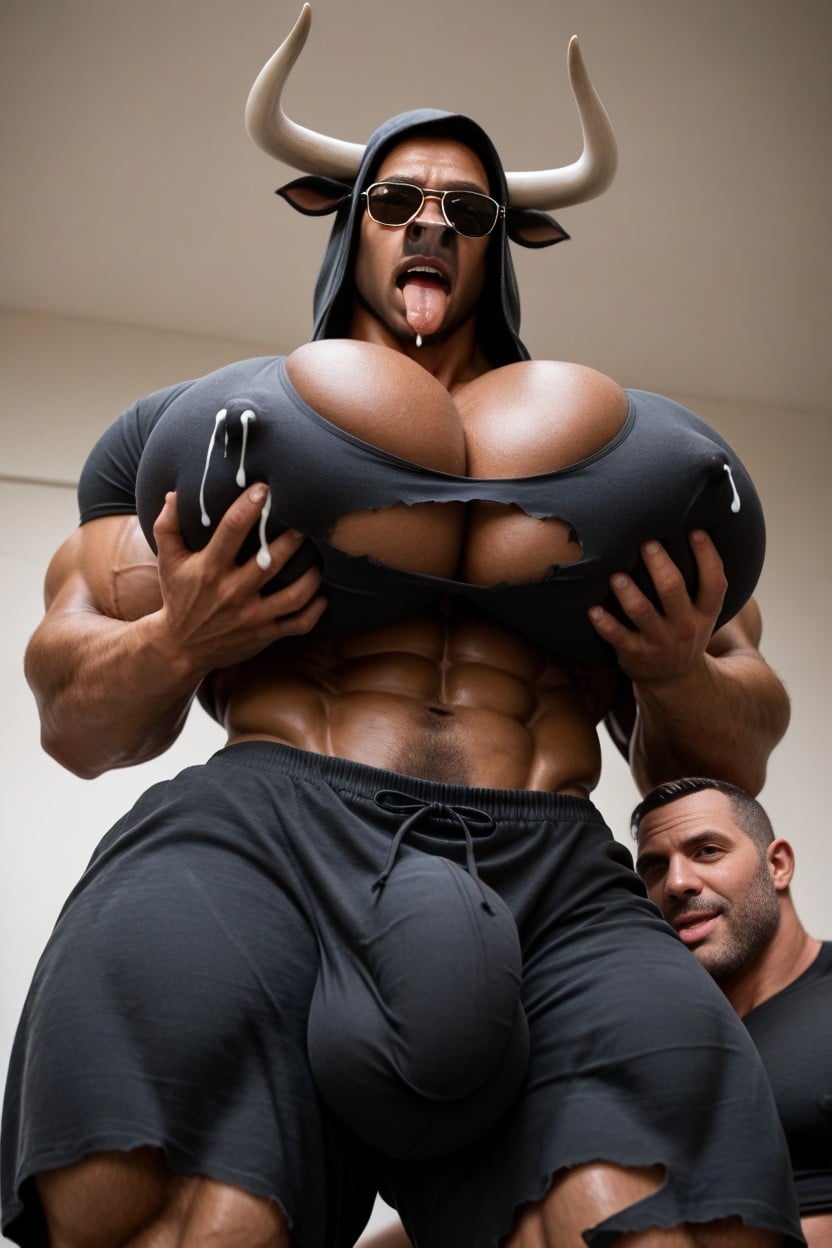 Extremely Large Ass, Gigantic, Cattle Furry AI Gay Porn