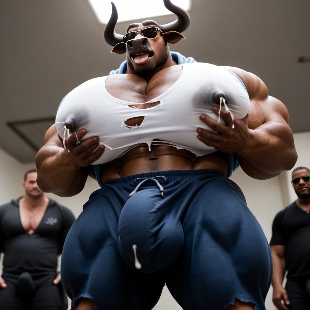 Extremely Large Ass, Gigantic, Cattle Furry AI Gay Porn