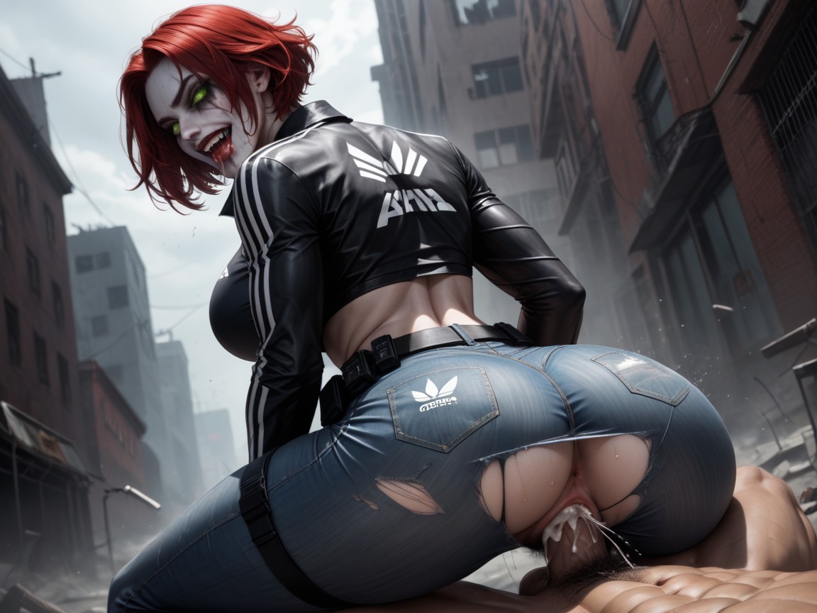 Red Evil Eyes, Evil Laugh, Pubic Hair AI Porn