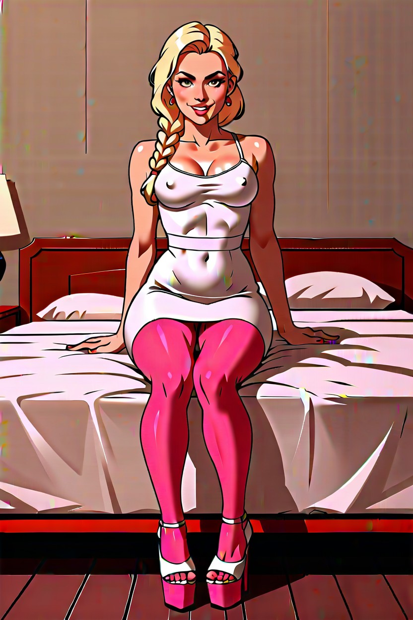 Perfect Eyebrows, Sexy In Pantyhose, Chested AI Porn