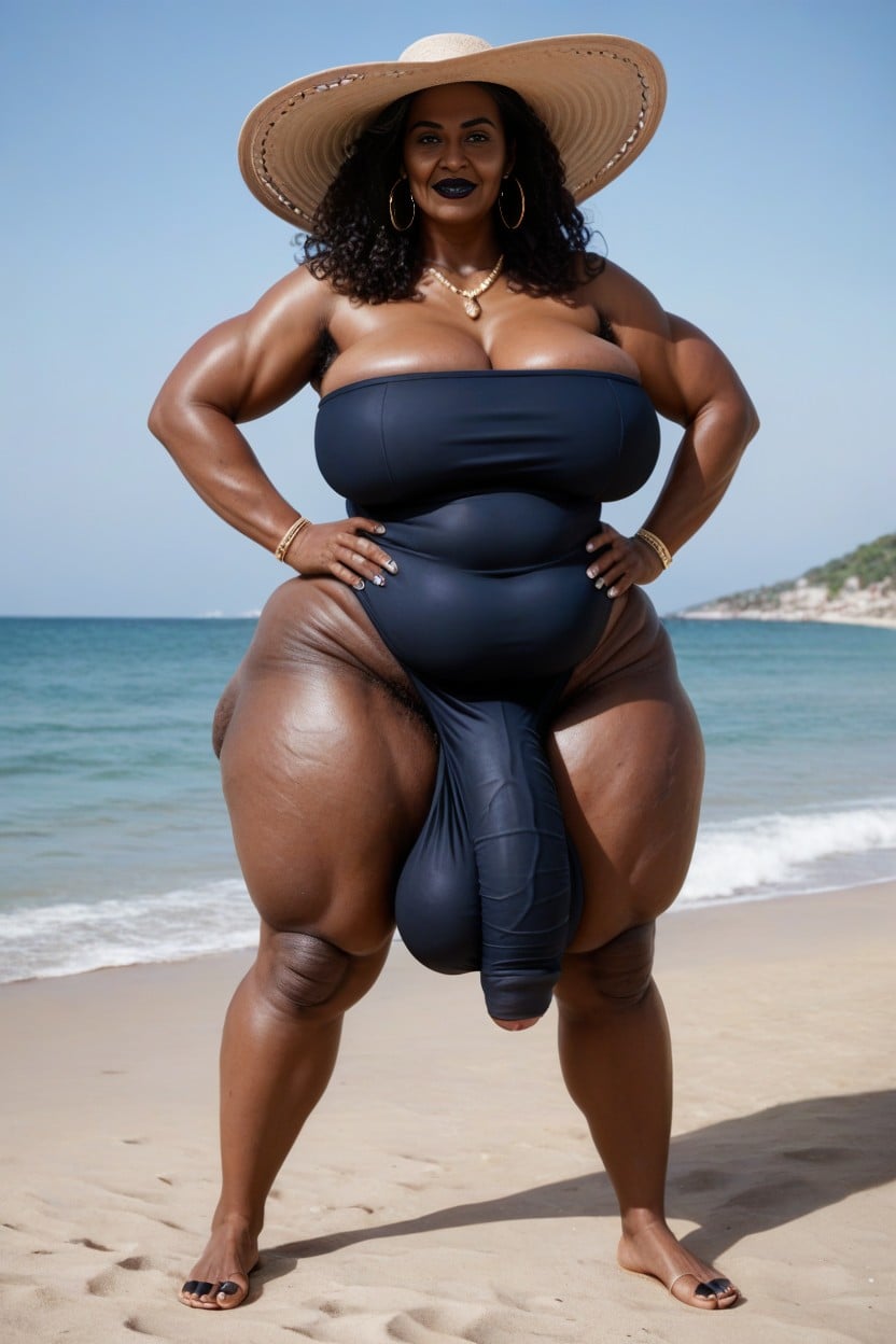 Extremely Wide Hips, Bbw, Cellulite Arms AI Porn